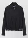 Loewe Jacket Belted Long Sleeves Point Collar In Black