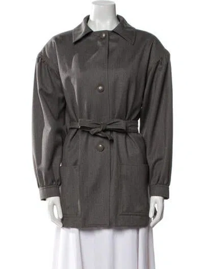 Pre-owned Loewe Jacket In Gray