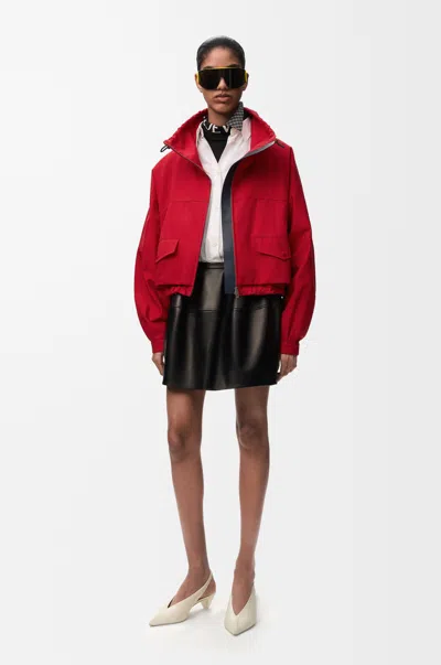 Loewe Jacket In Cotton And Silk Size: 44 For Woman In Red
