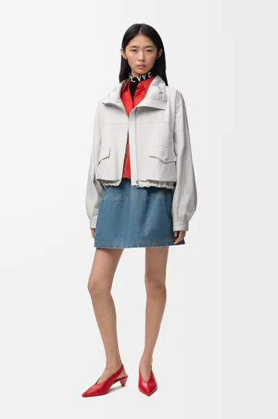 Loewe Jacket In Cotton And Silk Size: 44 For Woman In White