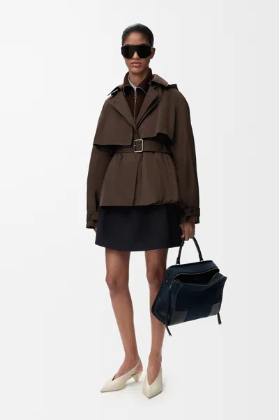 Loewe Jacket In Cotton And Silk Size: 44 For Woman In Brown