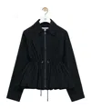 Loewe Womens Black Drawstring-waist Cotton-blend Jacket In Black