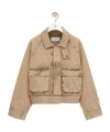 Loewe Denim Jacket In Brown