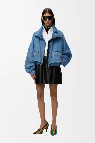Loewe Jacket In Denim Size: 44 For Woman In Blue