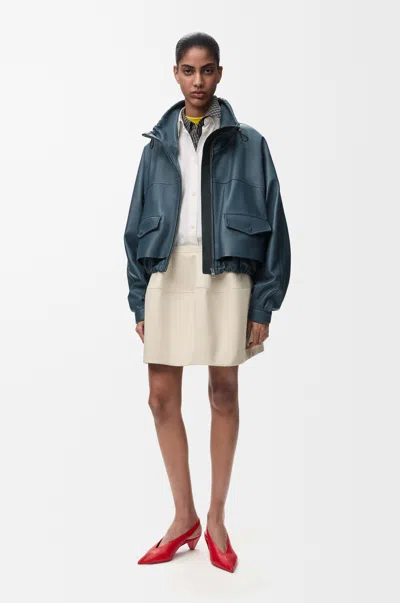 Loewe Jacket In Nappa Lambskin Size: 34 For Woman In Dark Navy