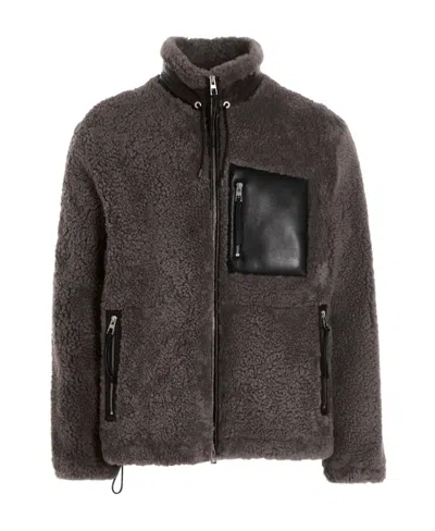 Loewe Jacket In Shearling In Brown