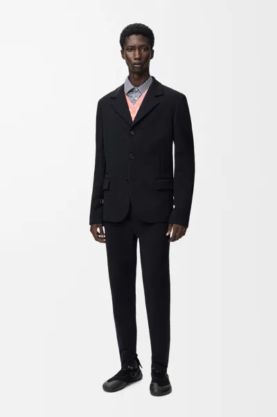 Loewe Jacket In Stretch Wool Blend Size: 46 For Man In Black