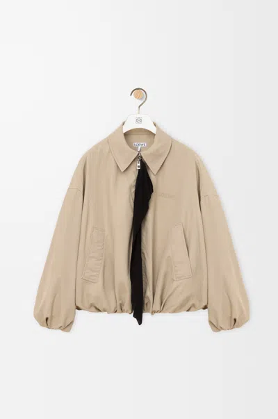 Loewe Jacket In Technical Fabric Size:44 For Woman In Sand