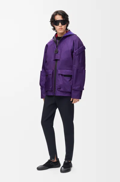 Loewe Jacket In Technical Shell Size: 44 For Man In Purple
