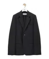 Loewe Jacket In Wool And Silk In Black