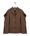 Loewe Jacket In Wool In Brown