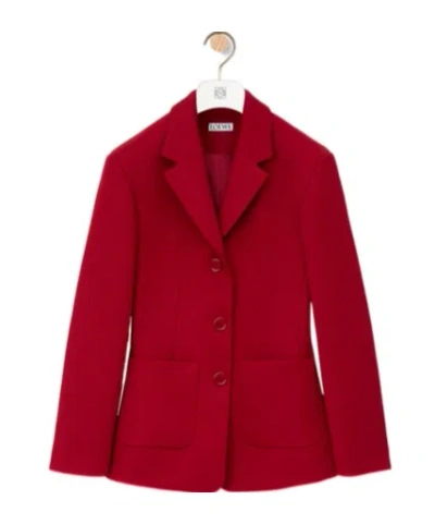 Loewe Jacket In Wool In Red