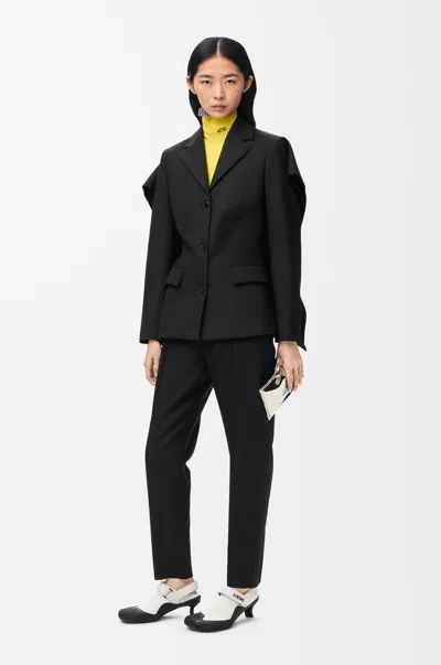 Loewe Jacket In Wool Size: 34 For Woman In Black