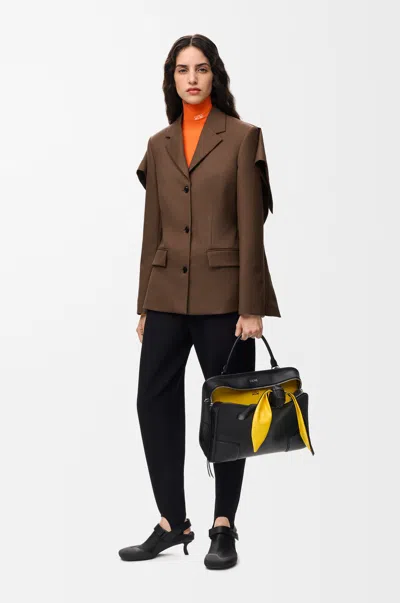 Loewe Jacket In Wool Size: 34 For Woman In Brown
