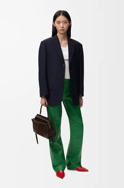 Loewe Jacket In Wool Size: 42 For Woman In Blue
