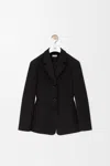 Loewe Wool Blend Blazer Notch Lapel Single Breasted In Black