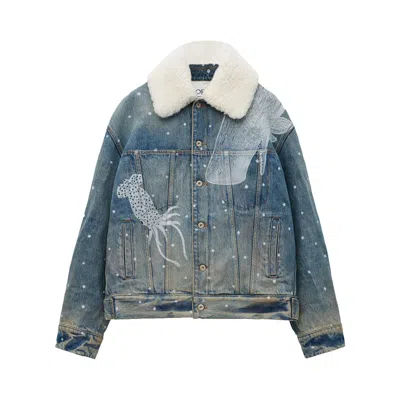 Pre-owned Loewe Jacket 'mid Blue Denim' | Men's Size 52