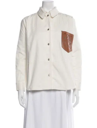 Pre-owned Loewe Jacket In White