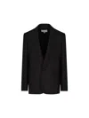 Loewe Black Wool Blend Blazer In Black
