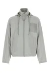Loewe Cotton Hooded Jacket In Gray