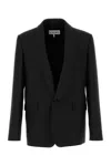 Loewe Black Wool Blend Blazer In Black