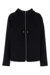Loewe Versatile Flannel Hooded Jacket In Black