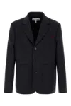Loewe Wool Blazer Notch Lapel Front Pockets In Blue