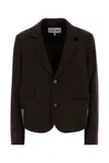 Loewe Chocolate Wool Blazer In Brown