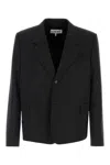 Loewe Charcoal Wool Blazer In Gray