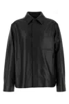 Loewe Wool Shirt With Collar And Front Pocket In Green