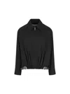 Loewe Belted Leather-trimmed Wool Blouson In Black