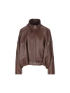 Loewe Balloon Jacket In Nappa Lambskin In Brown
