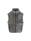 Loewe Jacquard Fleece Vest With Anagram Pattern In Gray