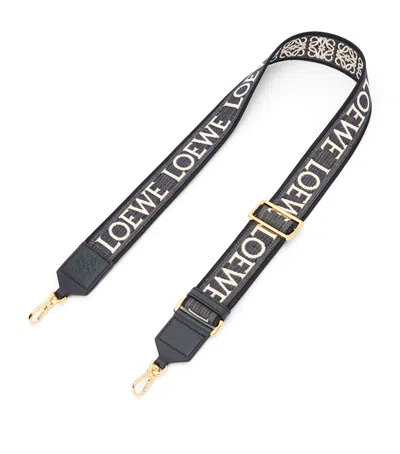 Loewe Jacquard Anagram Logo Strap In Navy