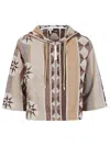 Loewe Jacquard Cotton Blend Hoodie In Black
