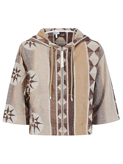 LOEWE LOEWE JACQUARD COTTON BLEND HOODIE