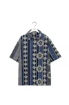 Loewe Mens Blue Multicolor Ibiza Graphic-pattern Cotton-blend Terry Shirt In Blue