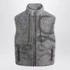 Loewe Jacquard Fleece Vest With Anagram Pattern In Gray
