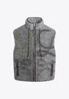 Loewe Jacquard Fleece Vest With Anagram Pattern In Gray