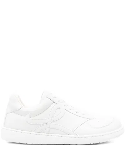 Loewe Jambo Leather Sneakers In White