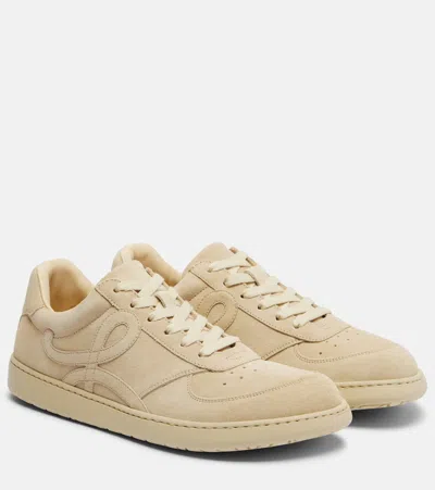 Loewe Jambo Suede Sneakers In Neutral