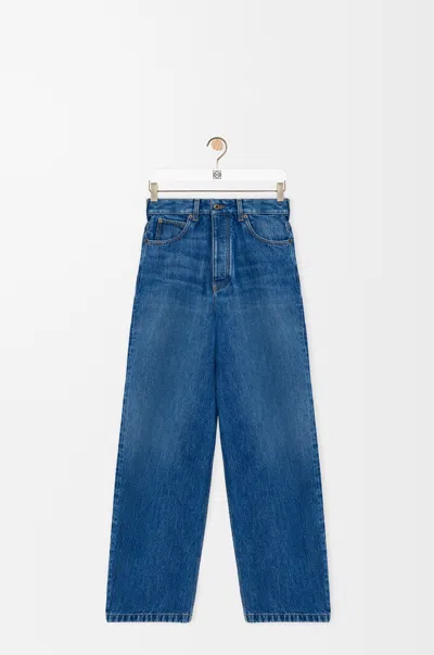 Loewe Jeans With Belt Loops In Blue