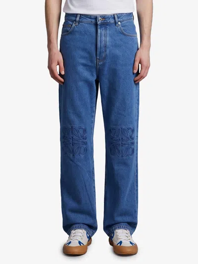 Loewe Jeans Baggy Anagram In Blue