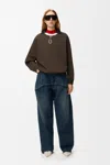 Loewe Cotton-blend Drawstring Sweatshirt In Blue