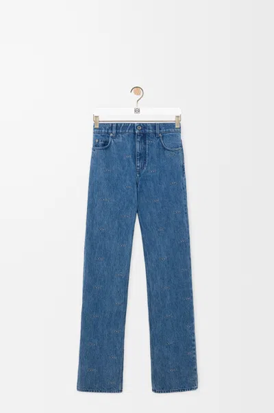 Loewe Jeans In Denim Size:32 For Woman In Blue