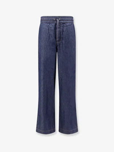 Loewe Jeans With Adjustable Drawstring In Blue