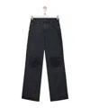 Loewe Logo-embroidered Cotton Jeans In Black