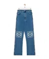 Loewe Anagram Baggy Jeans In Cotton In Blue