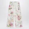 Loewe Jeans With Floral Digital Print In White