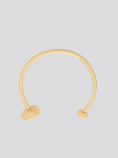 Loewe Anagram Pebble Bangle In Sterling Silver In Gold